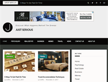 Tablet Screenshot of justserious.com
